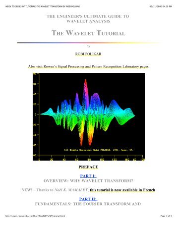 WAVELET TRANSFORM ROBI POLIKAR DOWNLOAD WAVELET TRANSFORM ROBI POLIKAR DOWNLOAD